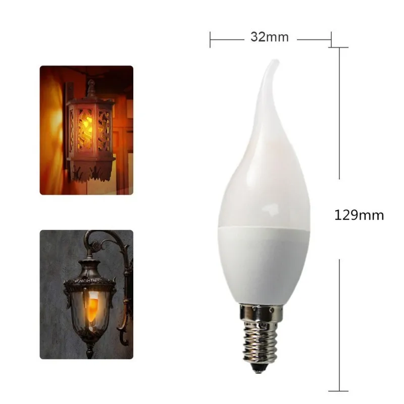 The latest E27 LED flame bulb Fire E14 Corn bulb Flicker LED light Dynamic flame effect 3W 5W 9W 85V-265V for home lighting