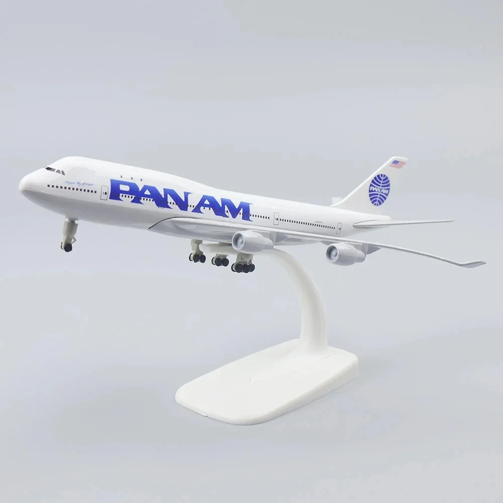 1:400 20CM Die-Cast Aircraft Model American PanAm Boeing 747 Model Airplanes for Collections and Gifts