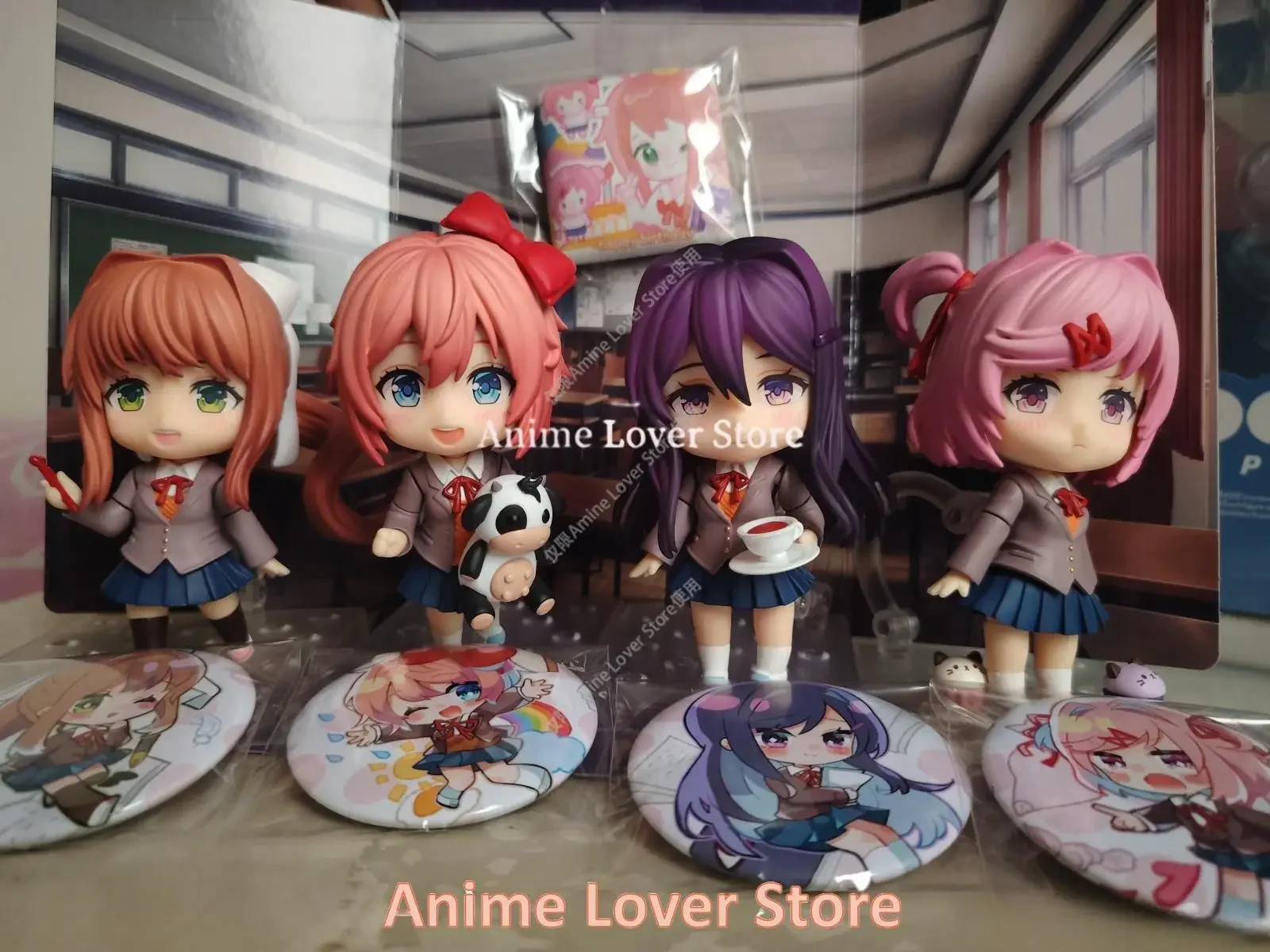 نادي الأدب Good Smile Nendoroid Doki Doki! ألعاب شخصيات الرسوم المتحركة GSC يوري مونيكا ناتسوي سايوي