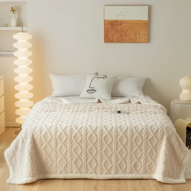 A Tapestry Blanket Tafurong Lamb Wool Blanket Thickened Warm Leisure Office Nap Blanket