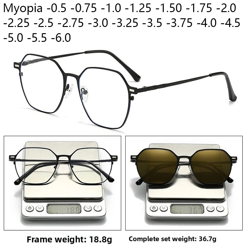 Myopia Prescription Multifunctional Magnetic Lens Cover Polarized Clip -0.5 To -6.0 Magnetic Sunglasses Clip Shortsighted