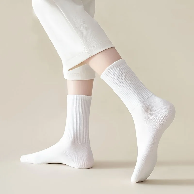 10 pares de calcetines de mujer: transpirables, paquete de 10 antiolor y longitud media informal para todas las estaciones