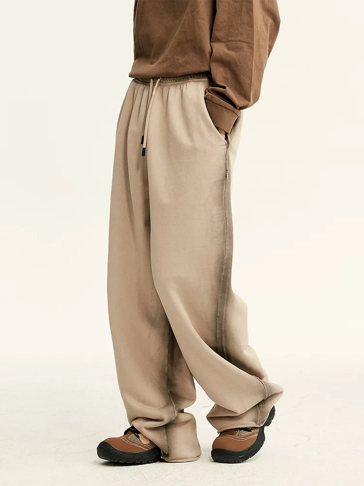 

Heavyweight Pure Cotton Fce-lined Carbon-waed Autumn Winter Sweatpants Men's Casual Loose Fit Faionable Streetwear