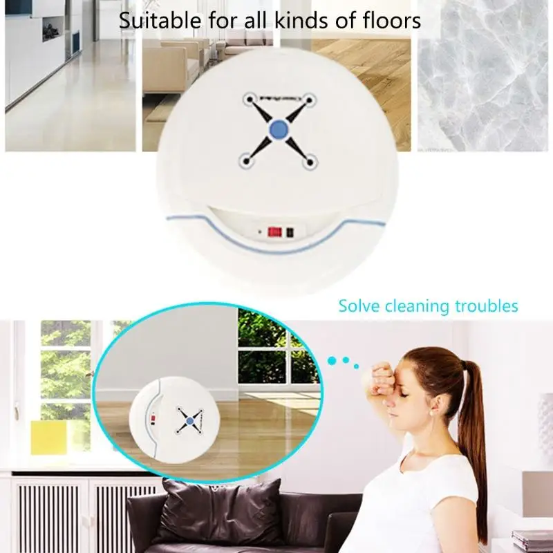 Máy hút bụi tự động không dây mini với hộp bụi niêm phong công suất lớn để làm sạch thông minh cho thiết kế đường dẫn cho tất cả