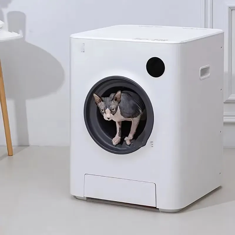 Smart Cat Toilet Self Cleaning Closed Cat Litter Basin Large Pet Toilet Automatic Litter Box Giant Cat Litter Box