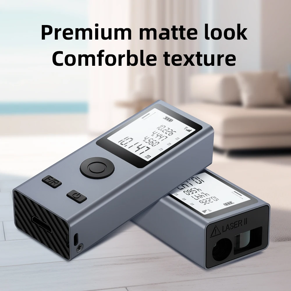 Nohawk Mini Laser Rangefinder Digital Tape Measure Ruler USB Charge Aluminum Alloy Fuselage