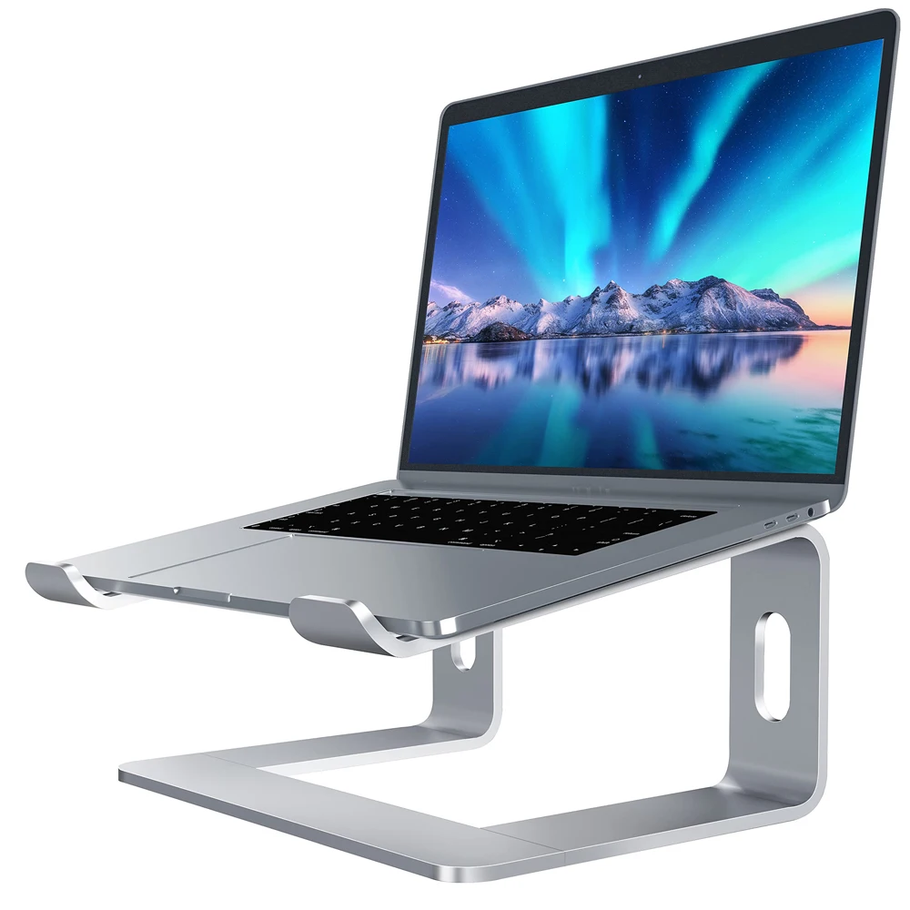 Laptop Stand Ergonomic Laptops Elevator Desk Luminum Computer Riser Metal Holder For Macbook Dell Lenovo Soporte Notebook