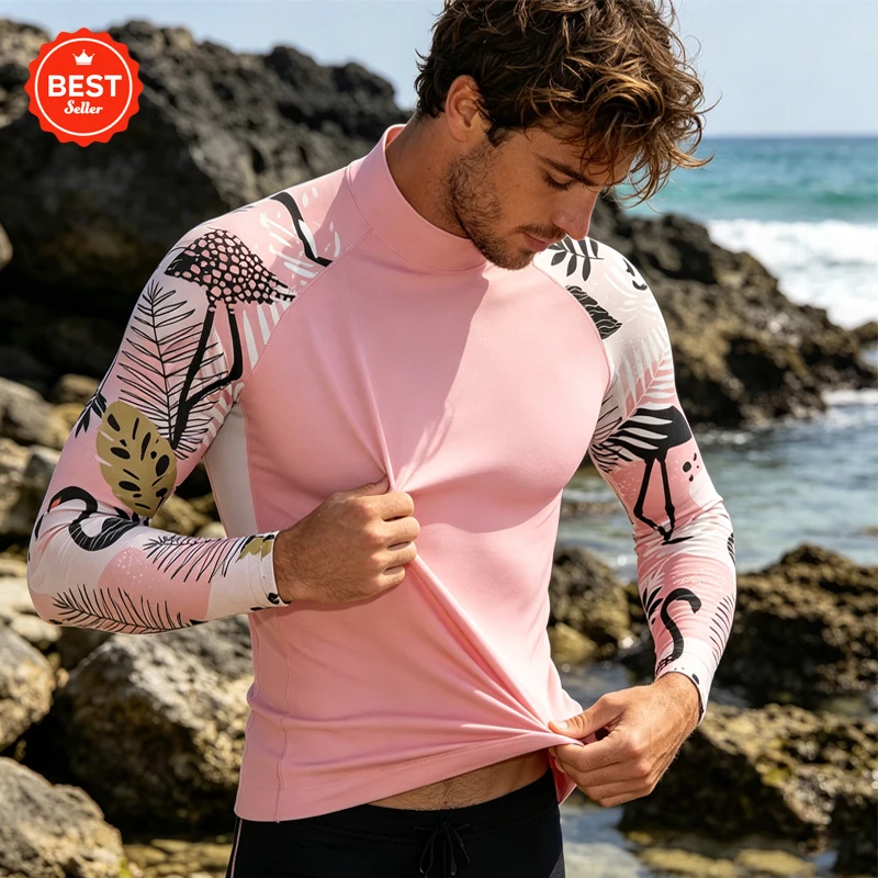

Surfing Rash Guard Swimwear Men's Long Sleeve UV Protection Wear Summer Water Sports Swimming Rashguard Surfing T-shirts