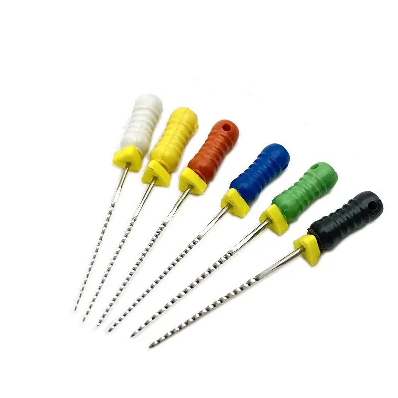 6pcs/pack Dental Reamer Files Root Canal Dentist Materials Dentistry Instruments Hand Use Stainless Steel R Files