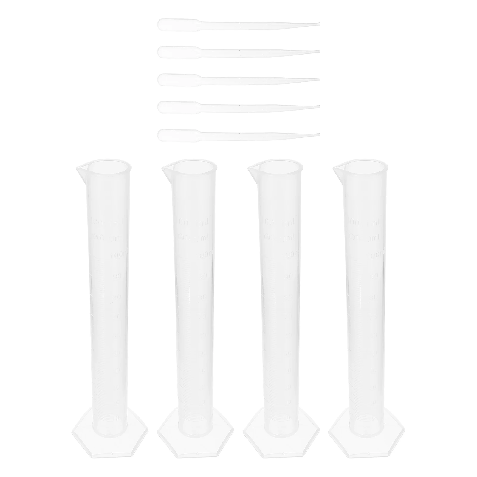 

Measuring Cylinder Kit Graduated Chemistry Equipment Cylinders Plastic Laboratory