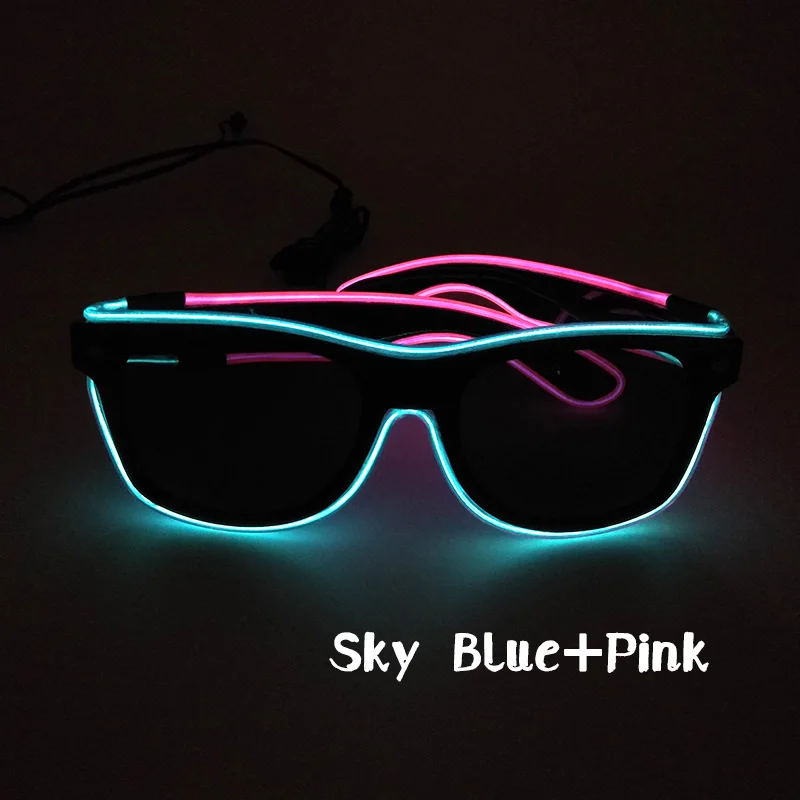 LED-Sonnenbrille, Maskerade, Konzertclub, Rave-Zubehör, leuchtende Sonnenschutzbrille, Cyberpunk-Männerbrille, Damen-LED-Rosa-Brille – Detail 25