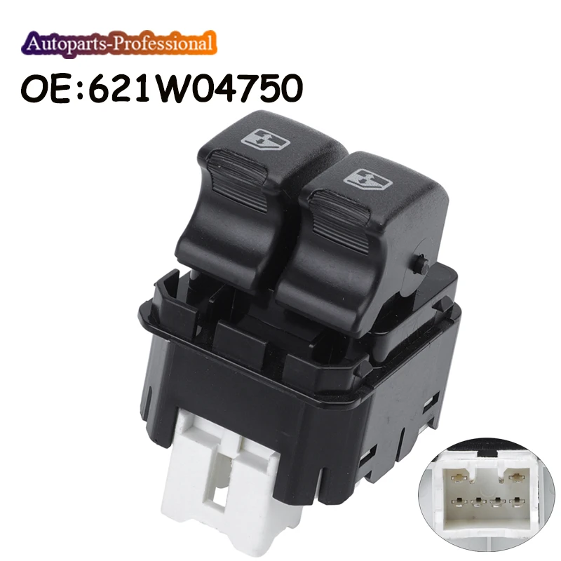 Interruptor de ventanilla eléctrica de alta calidad, accesorio para coche, 621W04750, compatible con CHEVROLET AVEO KALOS, TRES volúmenes (T250 T255), 2005