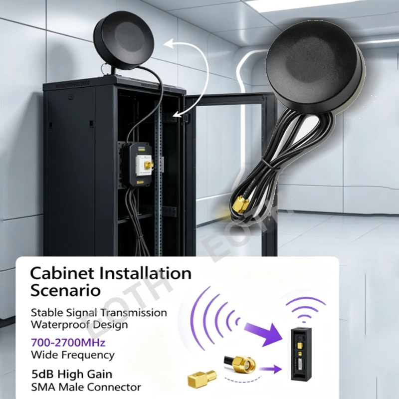 EOTH Großhandel 4G SMA Männlich 5DBI Kabinenantenne LTE Pilzantenne IP67 Wasserdicht Diebstahlsicher Basisstation Omnidirektional – Detail 2
