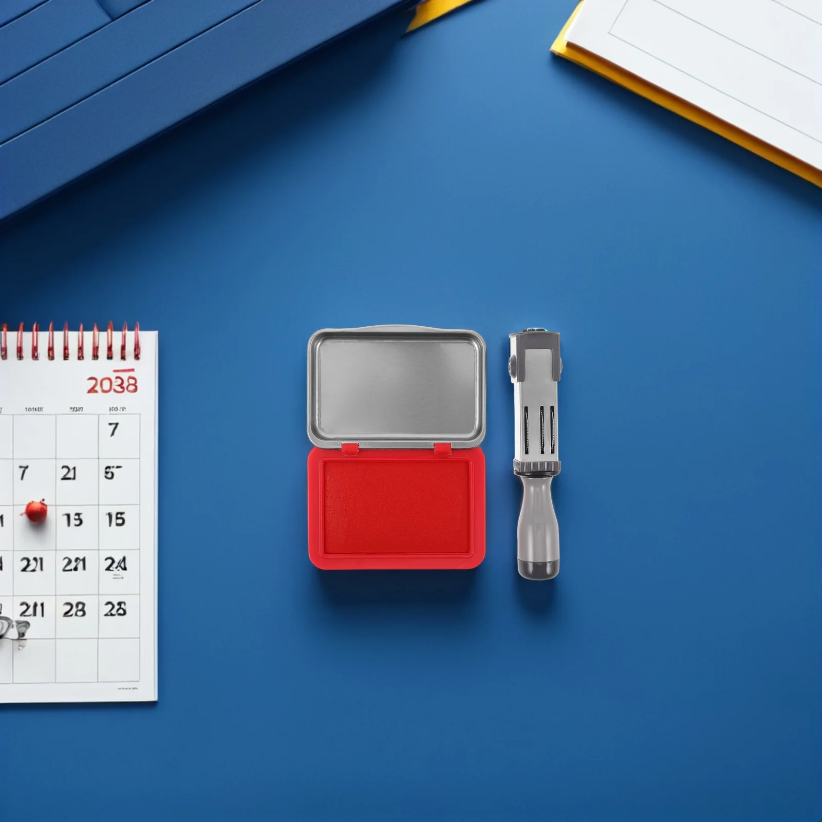 1 conjunto kit de carimbo de data ajustável ano mês dia stamper com impressão clara para documentos de negócios de escritório portátil compacto auto