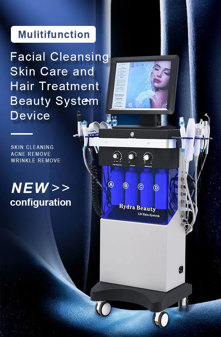 Hot Selling Hydra Dermabrasion Skin Care Machine Oxygen Jet Peel Diamond Peeling Facial Cleaning Aqua Peel Beauty Equipment