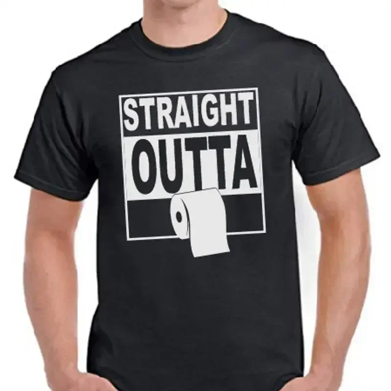 Straight Outta Toilet Paper T Shirt tee Funny TP roll