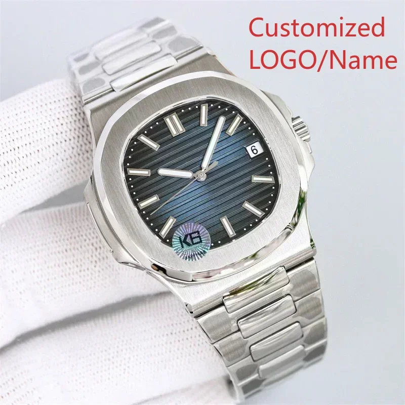 럭셔리 남성용 발광 사파이어 자동 기계식 시계 904L 스테인리스 스틸 비즈니스 로즈 골드 블랙 블루 맞춤형