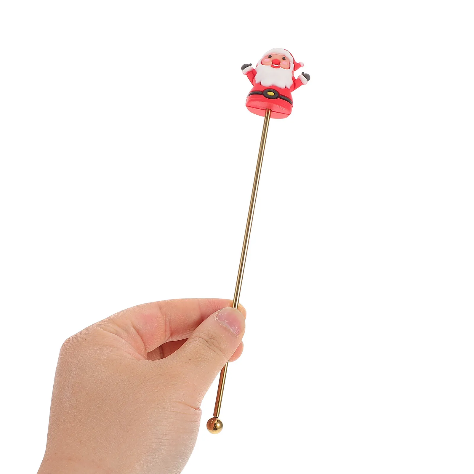 

4Pcs Stainless Steel Christmas Stirrers Festive Drink Mixing Sticks Reusable Coffee Bar Accessories for Holiday Beverages Tea