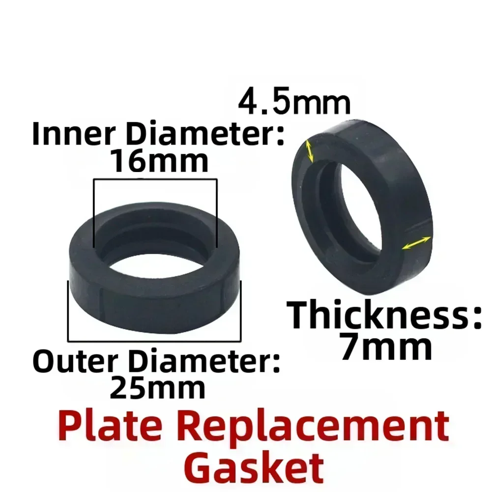 4PCS Wall-Mounted Boiler Plate Heat Exchanger O-Ring Sealing Gasket Rubber Ring, Black, Outer Diameter 25mm Inner Diameter 16mm