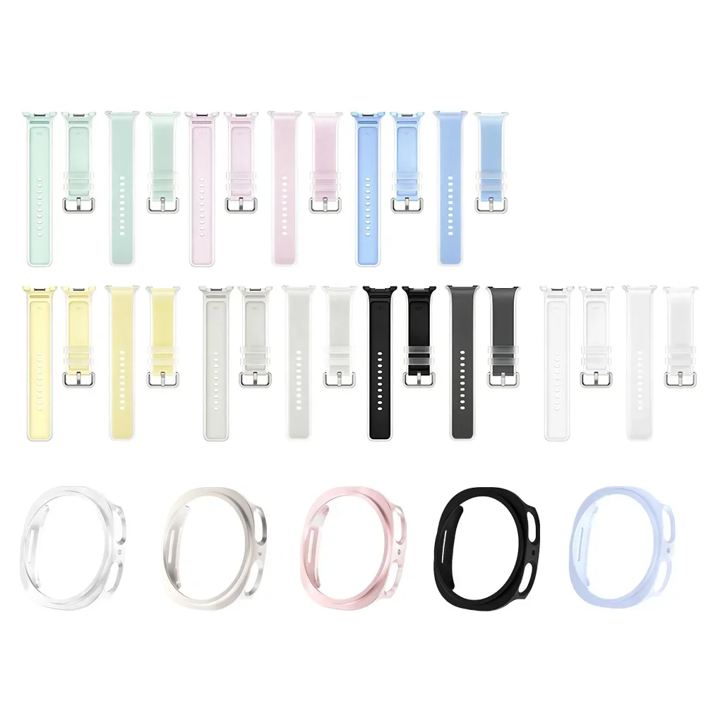 2-in-1-Schutzhülle + Armband für Samsung Galaxy Watch 8 9 40 mm 44 mm, Displayschutz aus Glas/hohler Schutzrahmen, Sport-Silikonarmband für Galaxy Watch 9/8 – Detail 8