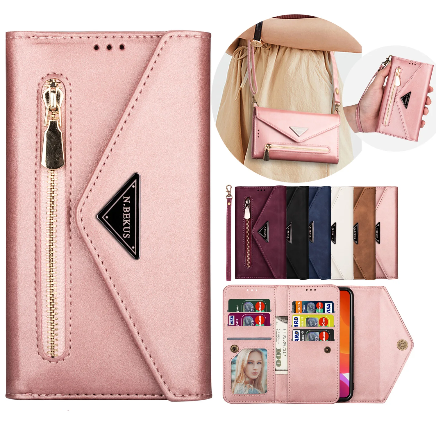 

Cases for iPhone 16 15 14 13 12 11 8 7 Pro Max Plus X XR XS SE 2020 2022 2024 Case Cover coque Flip Wallet Phone Covers Sunjolly