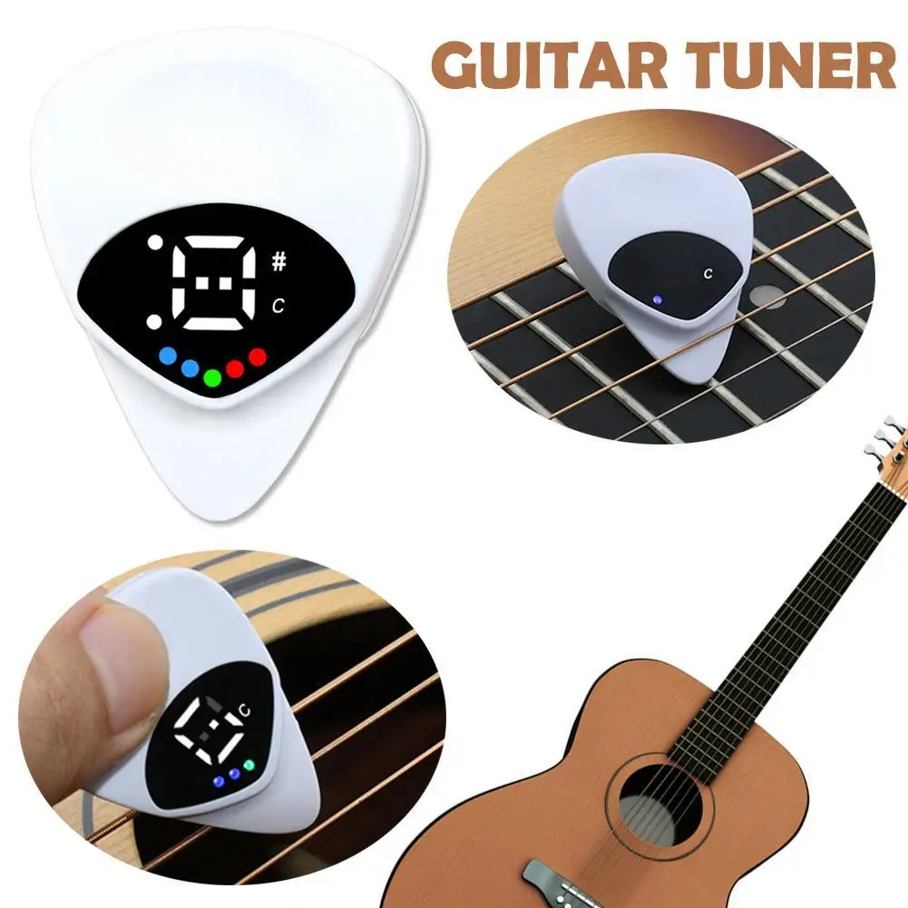 Guitar Picks With Built In Tunner Real Time Monitoring For Acoustic Electric Guitar Bass Mandolin Musical Instrument Accessories