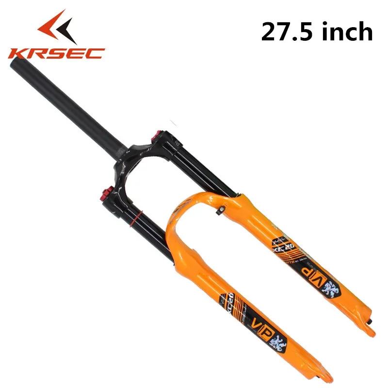 KRSEC XC20 26/27.5/29 inches Shoulder Lock MTB Bike Front Fork 28.6mm Suspension Gas Disc Brake Forks Bicycle Parts