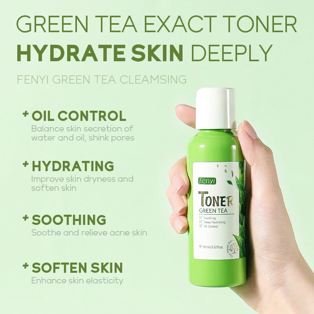 7pc Green Tea Skin Care Set Facial Cleanser Moisturizing Skin Face Toner Face Cream Anti Dark Circles Eye Cream Facecare Product