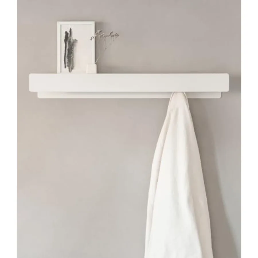 

Coat Rack Wall Mount 'Kian' Modern Coat Rack with Hidden Hooks and Shelf Designer Metal Wall Mounted Clothes Hook Heavy Duty En