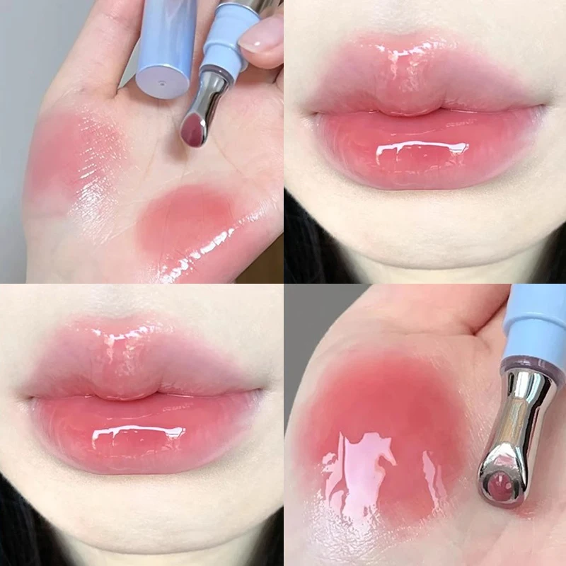 Cappuvini Mirror Water Gloss Jelly Lipgloss, langlebig, nicht fettig, Metall, Eis, klares Glas, Lippentönung, befeuchtet die Lippenessenz, Öl-Make-up