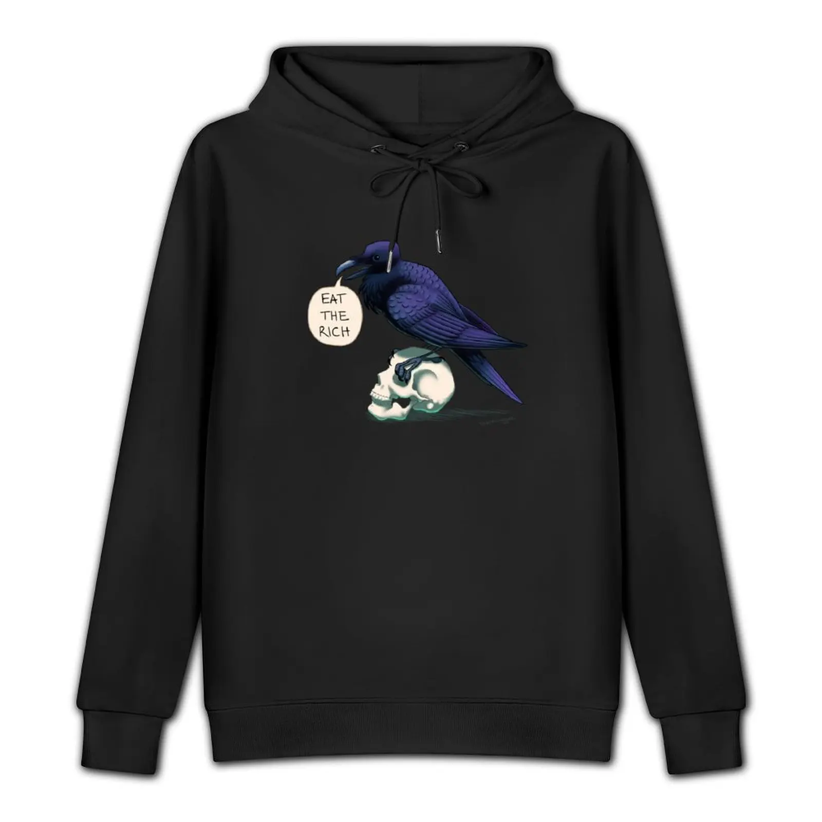 Raven says Eat the Rich Pullover Hoodie anime clothing men's winter sweater korean clothes tracksuit