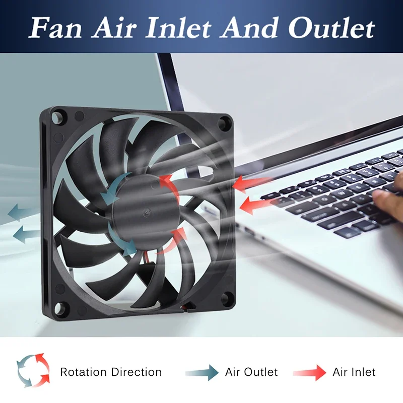 DC 12V 24V 8cm Brushless Computer Case CPU Cooling Fan 8025 80mm Axial Cooler Fan 80x80x25mm PC Case ventilator Radiator Fan