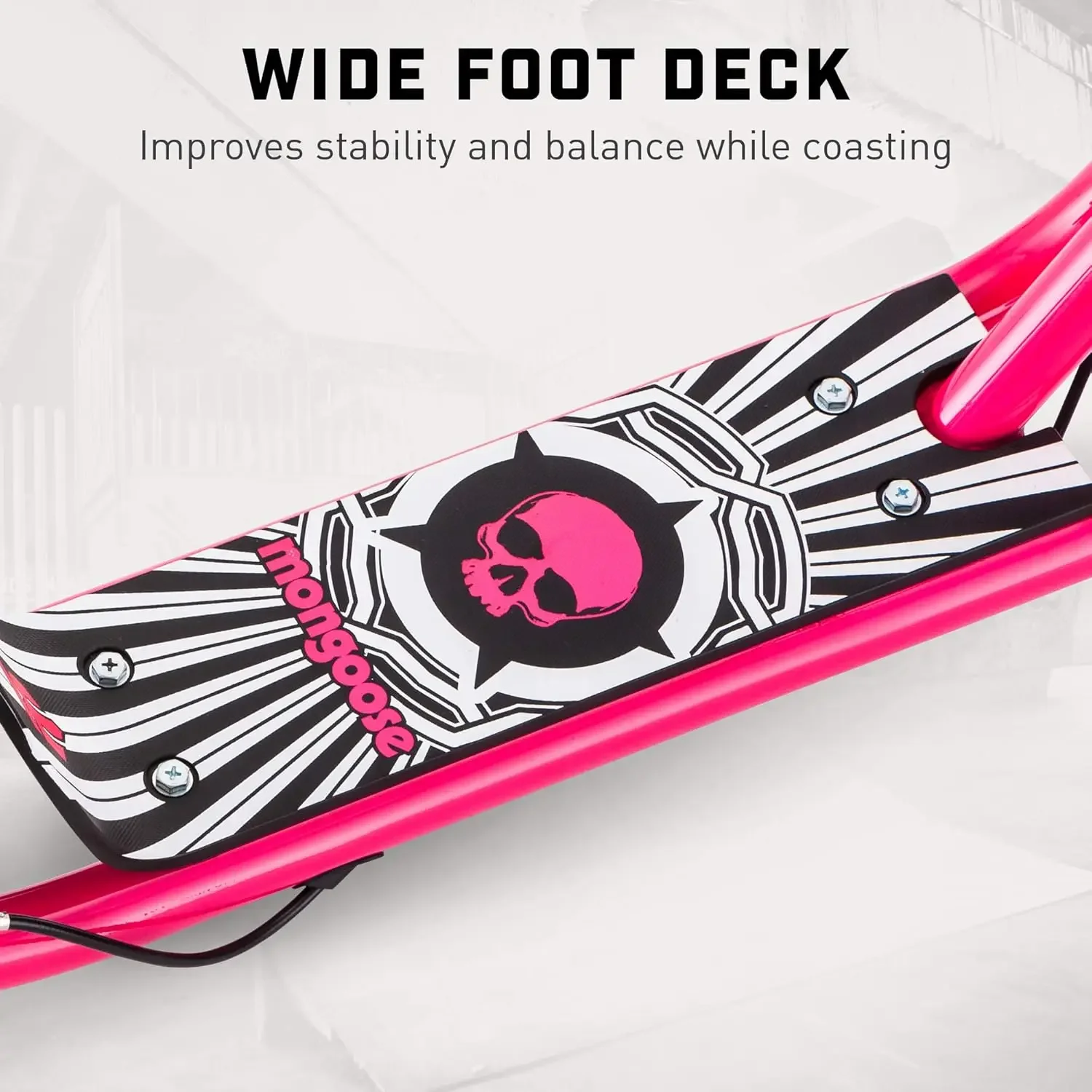 Expo Kick Scooter, BMX-Style Handlebar & Brake Cable Rotor, Wide Foot Deck for Kids Youth Boys Girls Ages 6 and Up, Rear Axle Pe