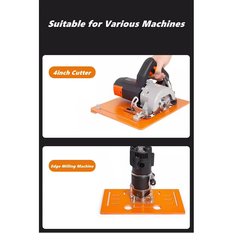Circular Saw Guide Rail Bottom Plate Adjustable Cutting Machine Handheld Saw Backing Mountain Woodworking Bench Accessories view 5