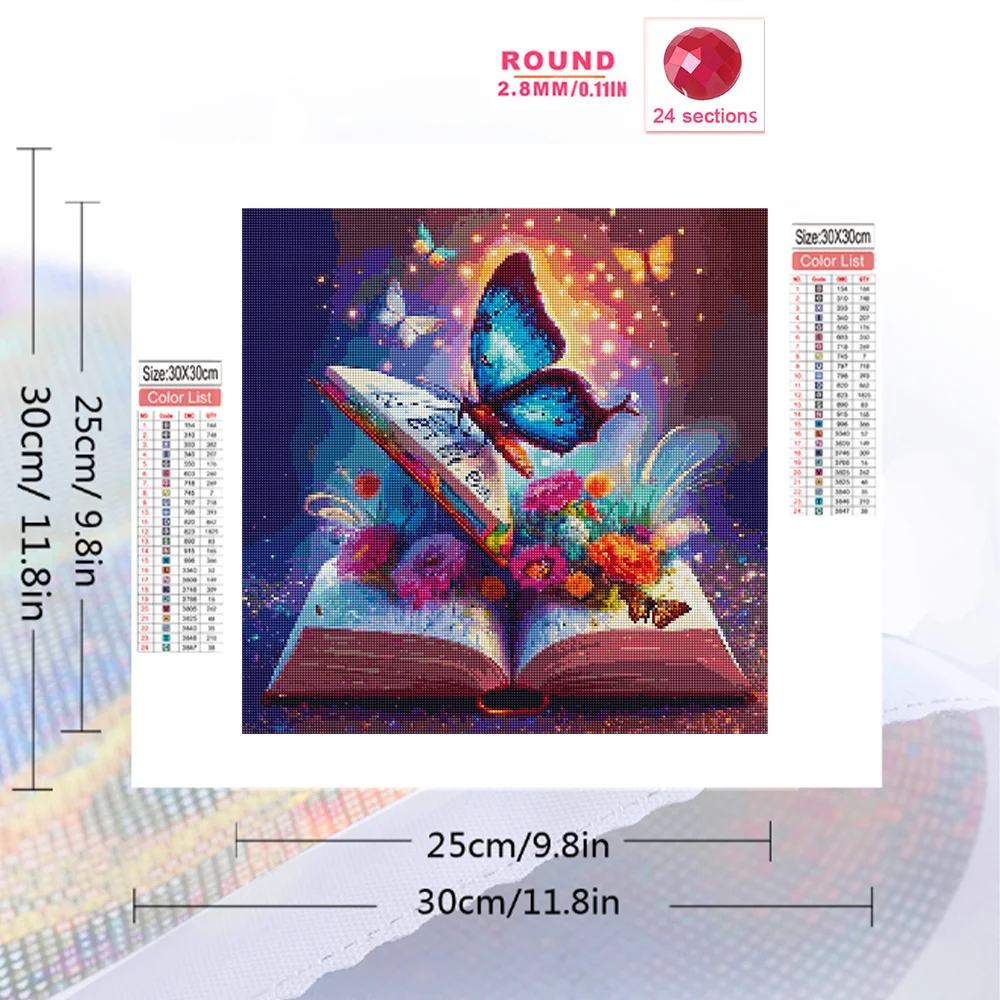Evershine 5D DIY Diamond Painting Book Scenery Picture Rhinestones Flower Diamond Mosaic Butterfly New 2024 Handicraft