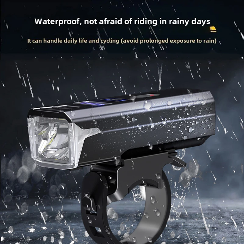 Bucklos luz dianteira da bicicleta 18650 bateria tipo-c recarregável farol poderoso guiador lanterna ciclismo destaques