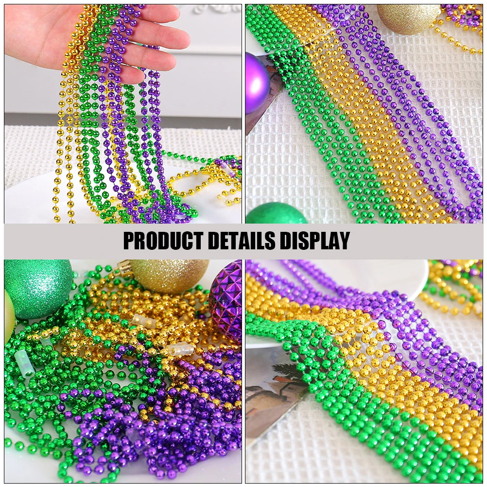 

10 Pcs Bead Chain Necklace Necklaces Bulk Beaded Carnival Party Beads Holiday Decorate