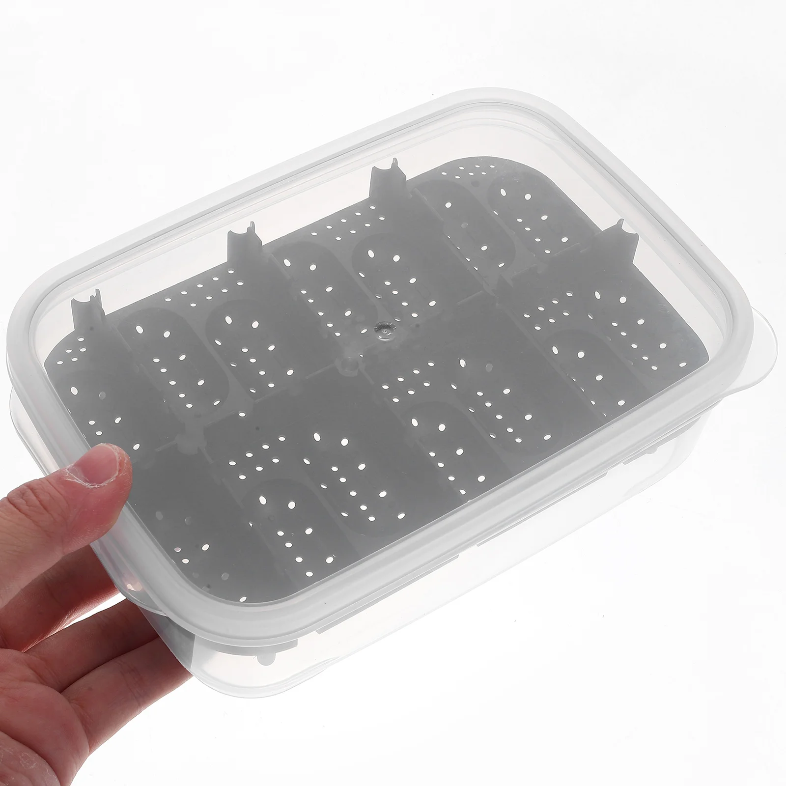 

14 Holes Reptile Breeding Box Plastic Hatchery Incubator Lightweight Durable Snake Lizard Crawler Egg Storage Pet Box