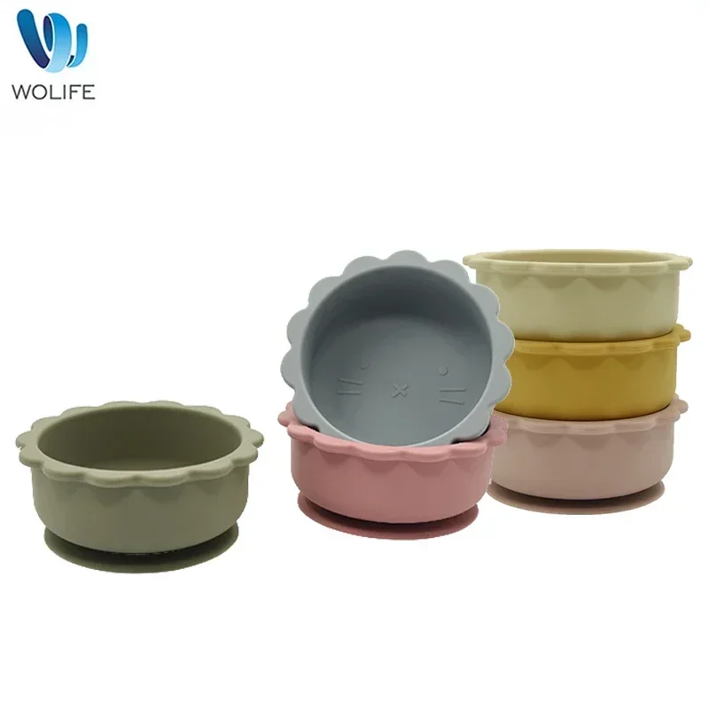 

Silicone Baby Feeding Bowl Tableware for Kids Waterproof Suction Silicone Bowl BPA Free Children Dishes Kitchenware Baby Stuff