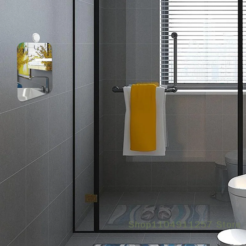 Cermin Anti Kabut Akrilik Cermin Cukur Kamar Mandi Cermin Tanpa Kabut Aksesori Perjalanan Kamar Mandi untuk Wanita Alat Cukur Pria Rias Kamar Mandi