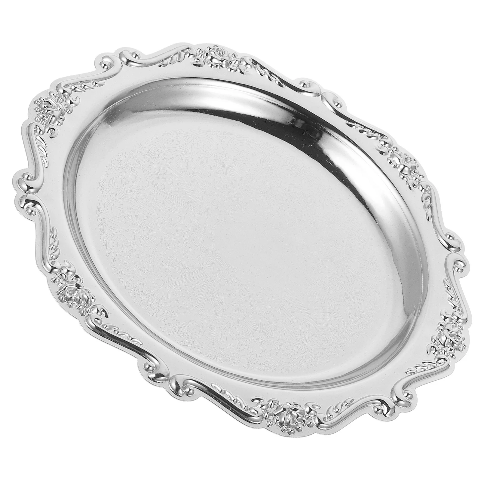 

Elegant Iron Dessert Serving Tray for Food Snacks Jewelry Display Home Party Decor Serveware for Entertaining Trinket Dish