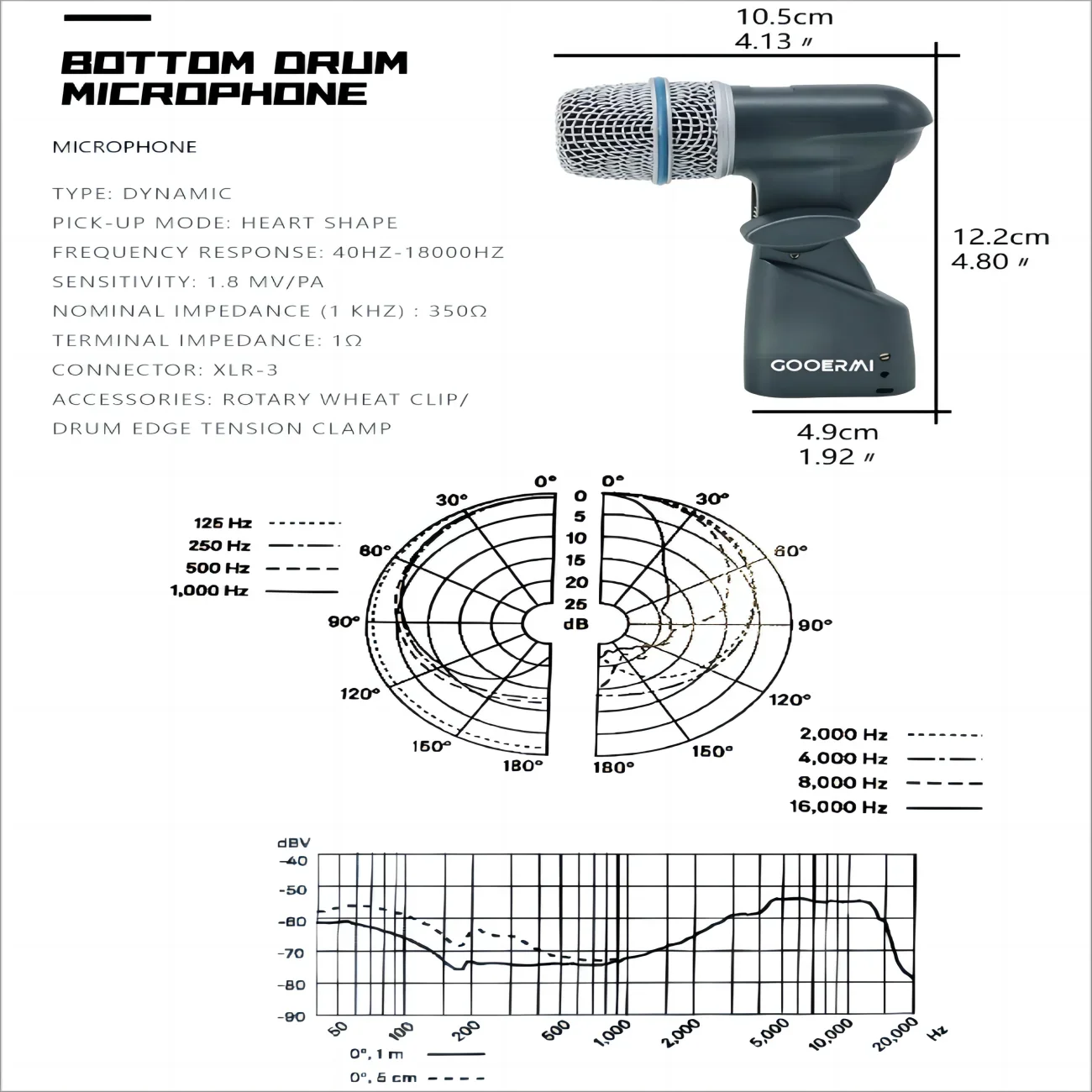 Hoge Kwaliteit Professionele Muziekinstrument Microfoon 7-delige Kit Voor Basversterker Drum Microfoon Set Voor Live Performance