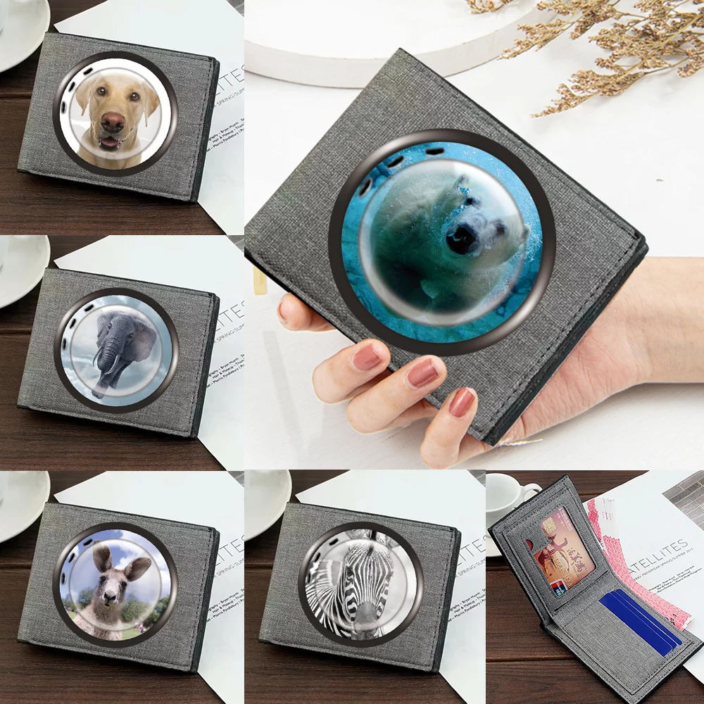 

Wallet Mini Card Holder Simple High-quality Coin Pouch Id Card Holder Window Printing Series Pocketbook Credit Case Bag