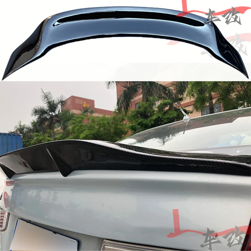 For  2013 2014 100% Real Carbon Fiber Highquality Rear Spoiler Trunk Lid Diffuser R Styl Honda Ninth Generation Civic