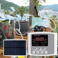 Automatic Solar Energy Drip Irrigation Device Double Pump Adjustable Valve Controller Timer System Intelligent Garden Watering