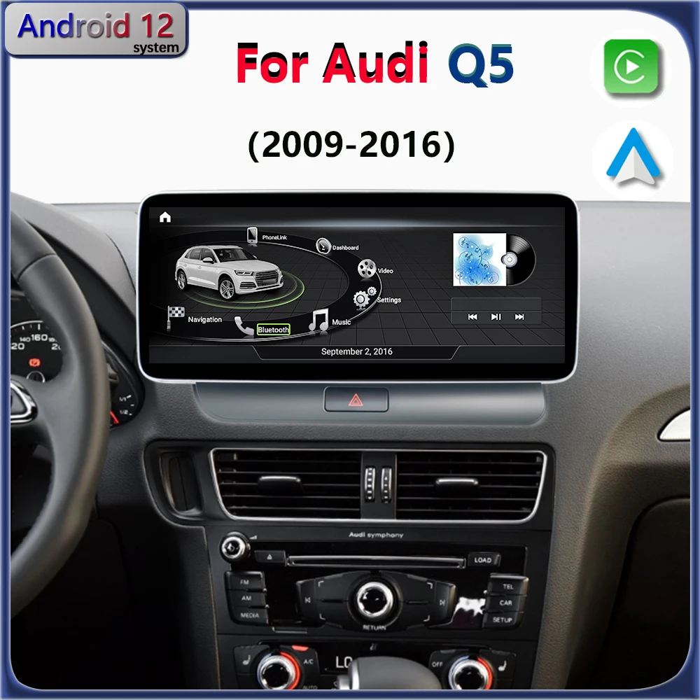 

Android 12 для Audi Q5 8R 2009-2016 CarPlay Автомагнитола GPS-навигация авто стерео Мультимедийный Плеер BT IPS WiFi сенсорный экран