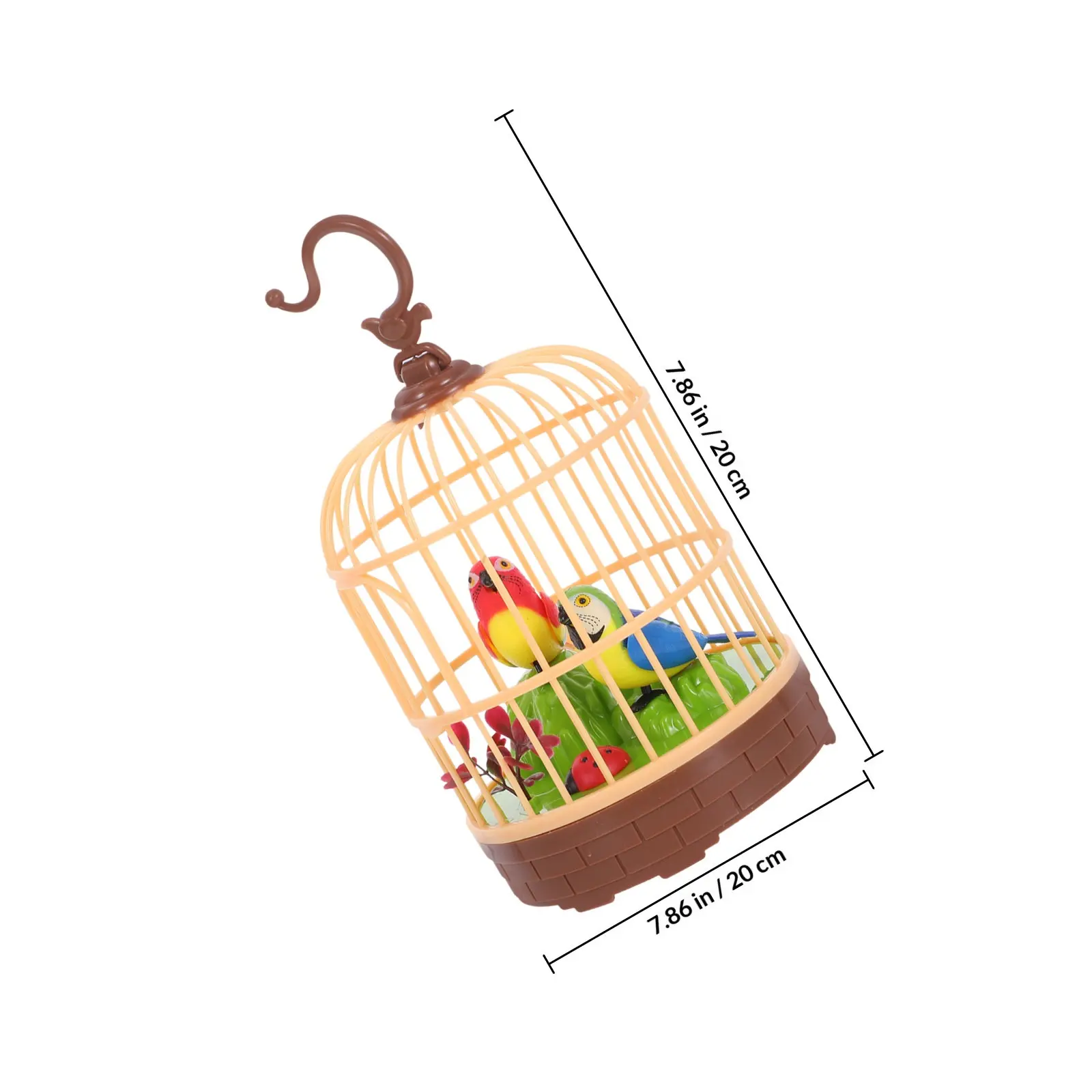 Realistic Simulation Decoration Animal Halloween Christmas New Year Cage Bird Toys Home Decorations Baby Shower Decor Sound