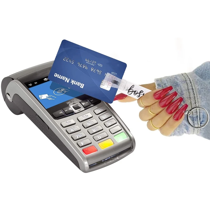 ATM Non-Contact Card Extractor Acrylic Debit Card Holder Suitable For Long Nail Card Extractor Keychain With Carrara