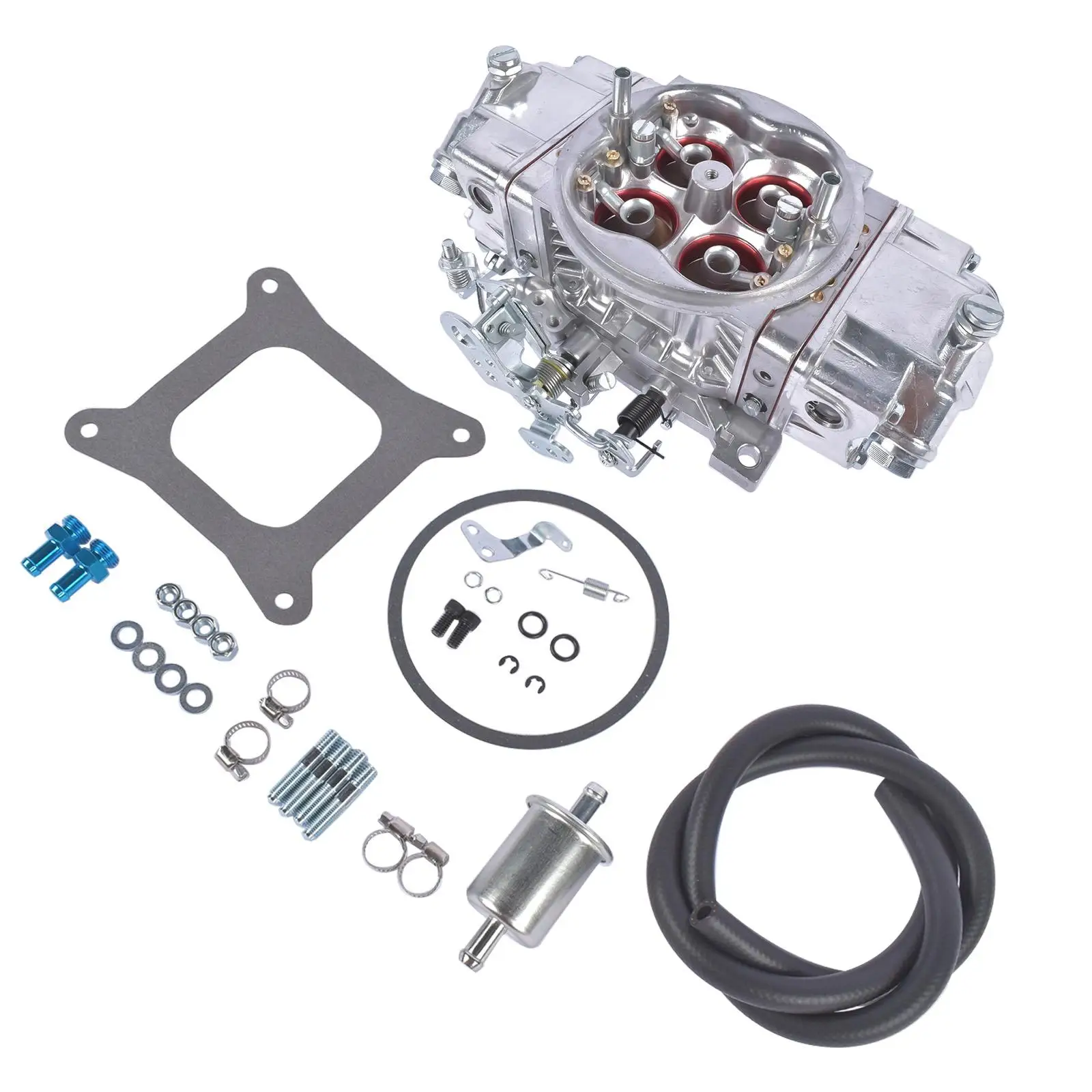 AP02 Karburator Balap Pumper Ganda 4 Barel Aluminium Billet 650 CFM BR-67199 Bensin