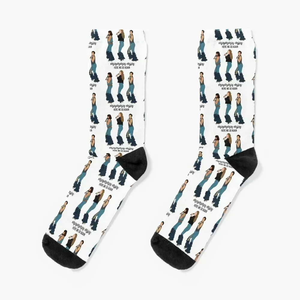 mamma mia Socks anti slip football cool luxe new year Socks For Man Women's